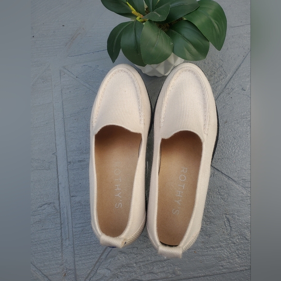 Rothy's Shoes | Rothy's The Mocassins- Ivory - Merino Wool Size: W6 - Picture 2 of 7